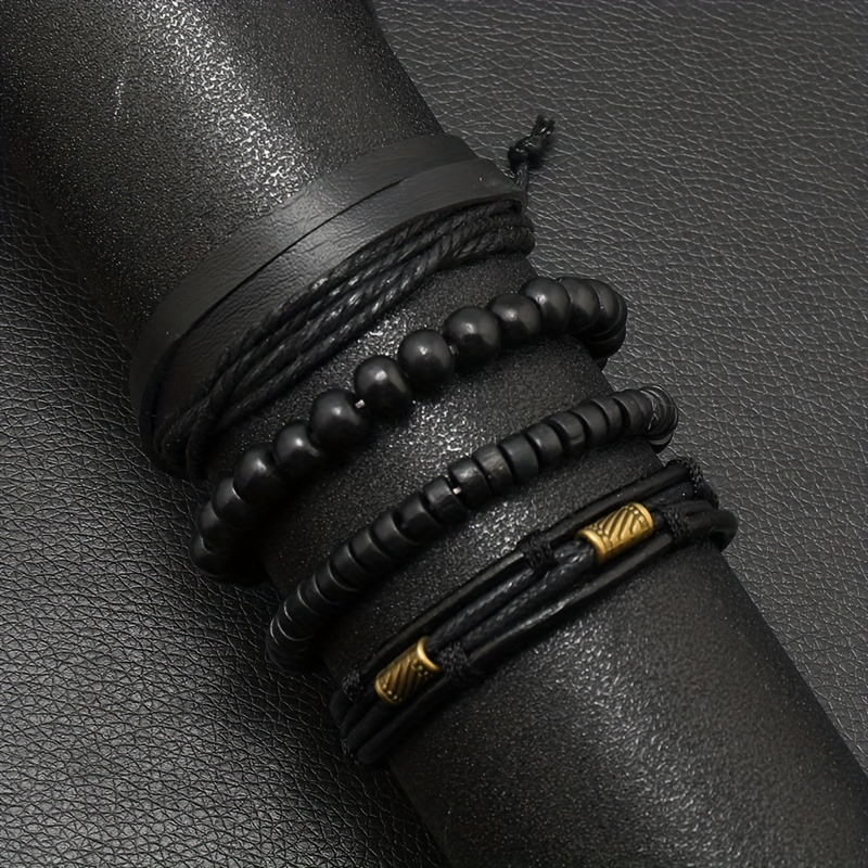 Men's Woven Leather Bracelet Unisex